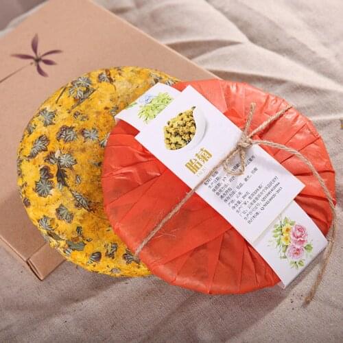 200g China Yunnan Specialty Chrysanthemum Flower Cake Organic Dried Flower Green Health Care Lose Weight Flower