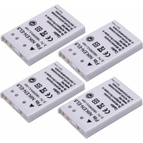 4Pcs Probty EN-EL5 EN EL5 Battery for Nikon Coolpix P4 P80 P90 P100 P500 P510 P520 P530 P5000 P5100 5200 7900 P6000 3700 4200