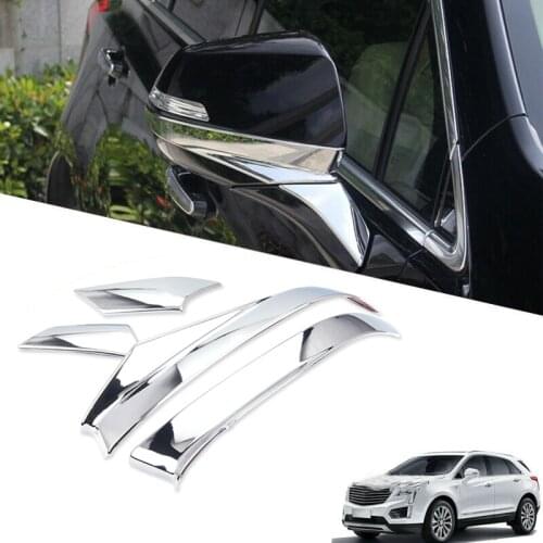 ABS Plastic Chrome Styling Door Rearview Mirror Pillar Moulding Cover Trim Strips for Cadillac XT5 2017-2021 Car Styling