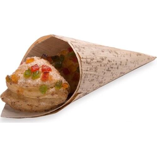 Promotion - Party Wedding Supplies, Disposable Eco-Friendly Tableware, 85*55mm MINI French Fries/Chips Bamboo Leaf Cone, 40/Pack