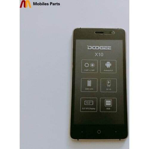 Used LCD Display Screen + Touch Screen + Frame For Doogee X10 5.0 Inch 854x480 MTK6570 Dual Core Free Shipping