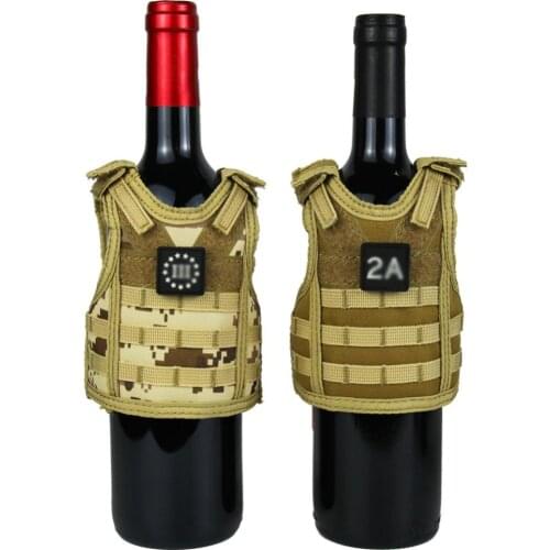 Beer Bottle Cover Mini Vest Shape Nylon Adjustable Detachable DIY Drinks Can Water Bottles Decoration KTV Bar Ornament