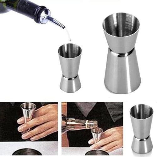 Stainless Steel Wine Measurer Double Head Measuring Cup Practical Wine Glass Ounce Cup Bar Wine Cocktail Measuring Cups