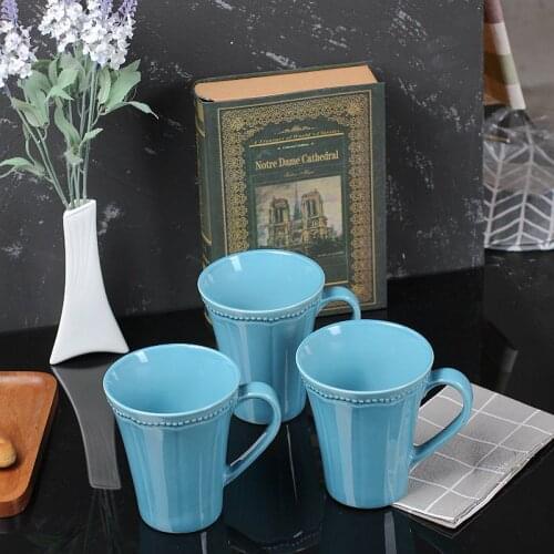 Nordic Retro Ceramic Cups Mug Breakfast Coffeem Cup Milk Mug Large Capacity High Value Trumpet Gift