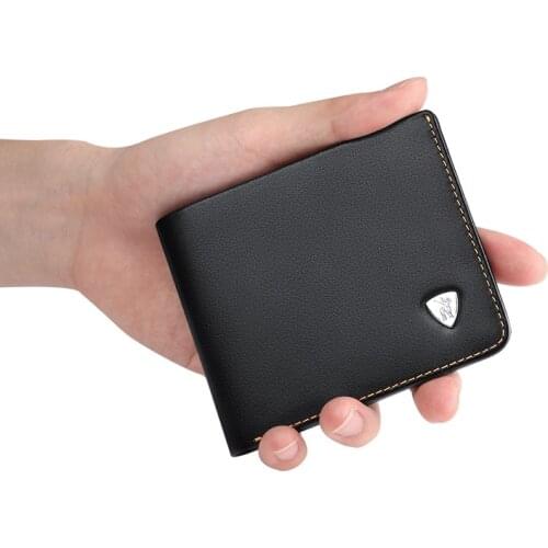 Leather Mens casual wallet Mini multi function card holder high grade business Coin Purse