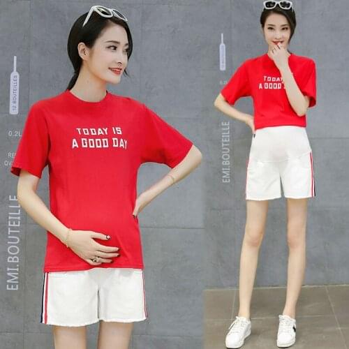 2020 Summer Cotton Maternity Denim Shorts Prop Belly Loose Shorts Rest Sport Pants Pregnancy Clothes for Pregnant Women Dresses