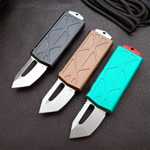 Mini Micro EXOCET Straight Knife D2 Balde Pocket Holder CNC Survival Camping Hunting Outdoor Tool Key Utility Knife EDC