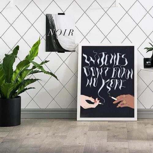 Minimalist Modern Abstract Smoking Woman Canvas Painting Wall Art Nordic Posters and Prints Wall Pictures for Living Room Decor