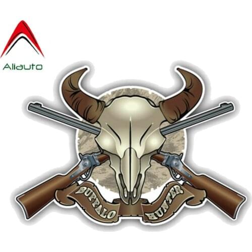 Aliauto Fashion Car Sticker Buffalo Hunter Automobiles Accessories Vinyl Decal for Mitsubishi Lada Passat B6 Lada,14cm*9cm