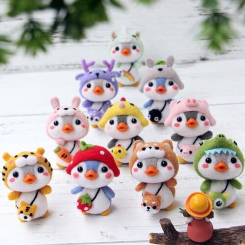 Felt DIY Package Cute Penguin Pattern Handmade DIY Poke Wool Felt Material Production Package Stitch Home Fun Adult Kids Fieltro