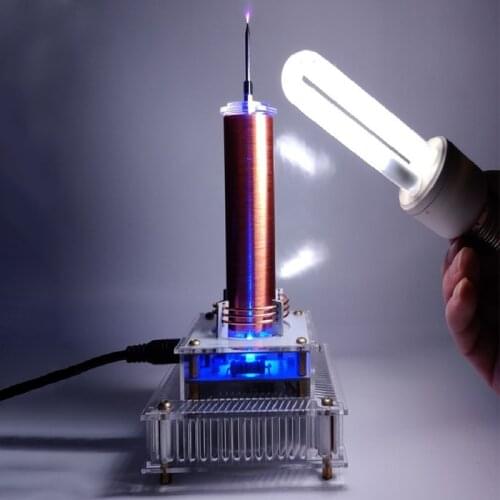 New Updated Mini Tesla Coil Music Kit Electronic Music Tesla Coil Plasma Speaker Module DIY Kit for Sdudent/Experimenter