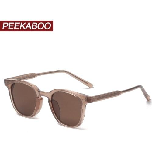 Peekaboo TR90 polarized sunglasses men square acetate ladies sun glasses uv400 rivet korean style 2022 high quality hot sale