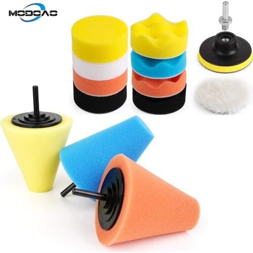 Car Wheel Hub Polish Buffing Shank Polishing Sponge Pad Calm Auto Tools Cone Shaped Car Buffing Pads For Car Wheel Hub Cleaning
