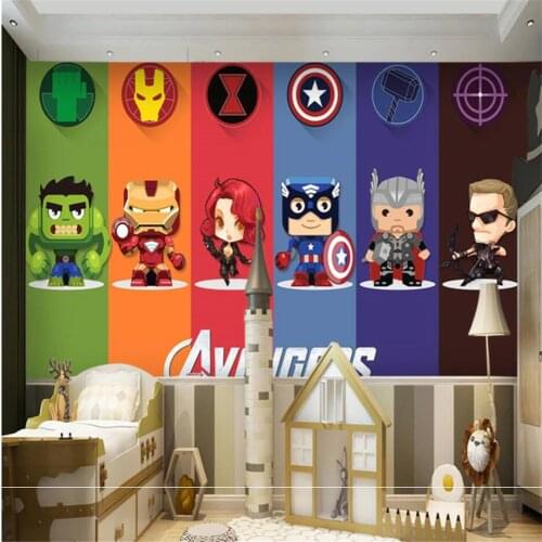 Custom 3D cartoon childrens room boy bedroom wallpaper background wall decoration painting A