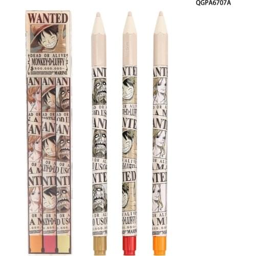 M&G 3PCS/6PCS/9PCS One Piece Wanted Gel Pen 0.38MM Black Signing Pen Office Supplies Study Stationery School Supplies