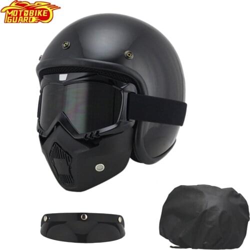 Vintage Motorcycle 3/4 Helmets MTB ATV Dirt Bike Helmets Skull Cool Goggles Personalized Ruby Retro Helmet Motorbike