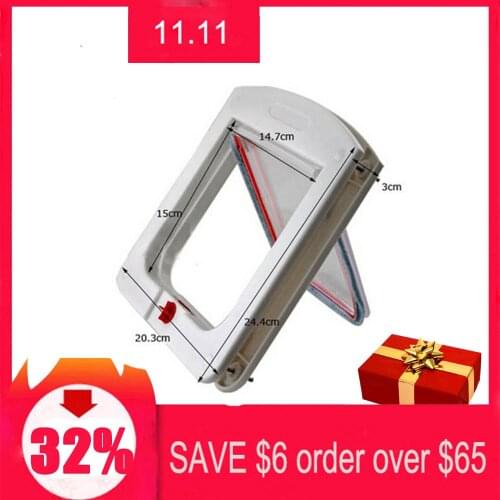 Lockable Locking Pet / Cat / Small Dog Flap Door in White Size L Large PP 23*20.5*3.3CM waterproof and safety assurance