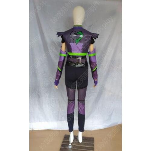 Cosplay Mal Cosplay Costume Purple Leather Jacket Outfits Halloween Costumes for Women custom made Mal dress