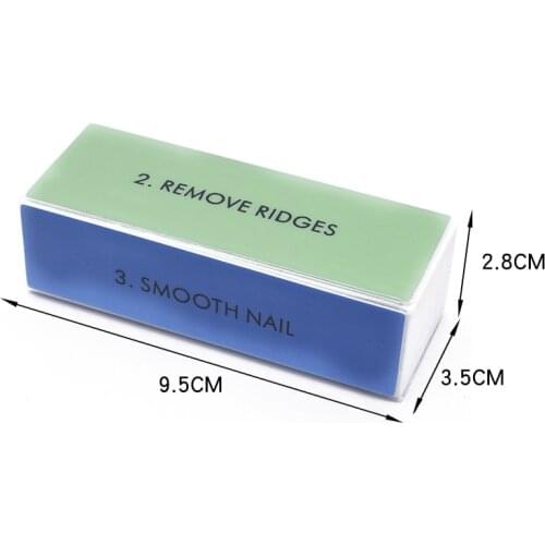 1Pc 9x3.5x2.8cm Nail Art Sanding File Polish Buffer Block Shiner File 4 sides Nail Art Polisher Nail Block Manicure Files