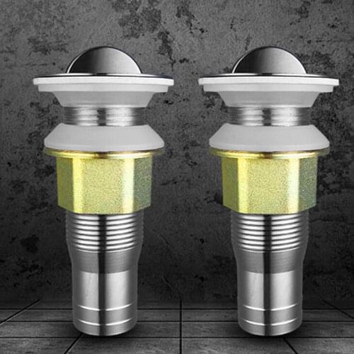1Pcs Stainless Steel Click Slotted Basin Sink Tap Drain Bath Overflow Hole Push Button Pop Up Clack Waste Plug