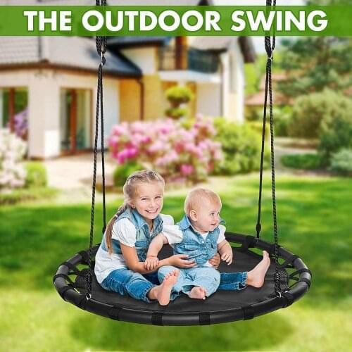 100 CM Large Capacity Kids Outdoor Round Hanging Cloth Flying Rope Round Tree Swing Kids Easy To Carry Outside Toys Swings