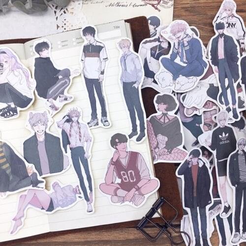 32PCS Comic boys Stickers Crafts And Scrapbooking stickers kids toys book Decorative sticker DIY Stationery