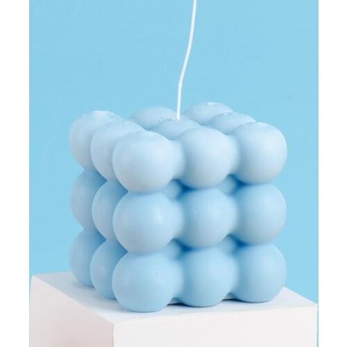 3D Cube Candle Mould Personalized Decorative Scented Silicone Candle Making Mold