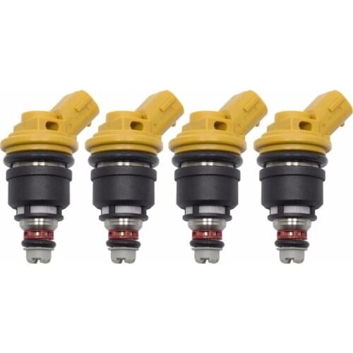 4Pcs OEM 550cc Yellow Side Feed Injectors For Subaru Sti WRX GC8 16600-AA170