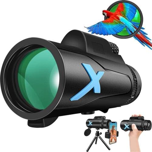 40# Portable Telescope Military HD Professional Monocular Zoom Binoculars Night Hunting Optic Scope Telescope Mobile Phone