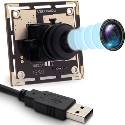 5MP Wide Angle fisheye lens HD USB Webcam Surveillance High resoltuion CMOS OV5640 Free Driver digital Industrial Camera module