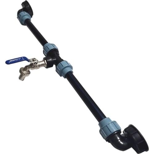 IBC Tank Tap Adapter IBC Tank Thread Faucet With 1 Tube And 2 Curved Connectors Home Garden Irrigation Water Pretty Well