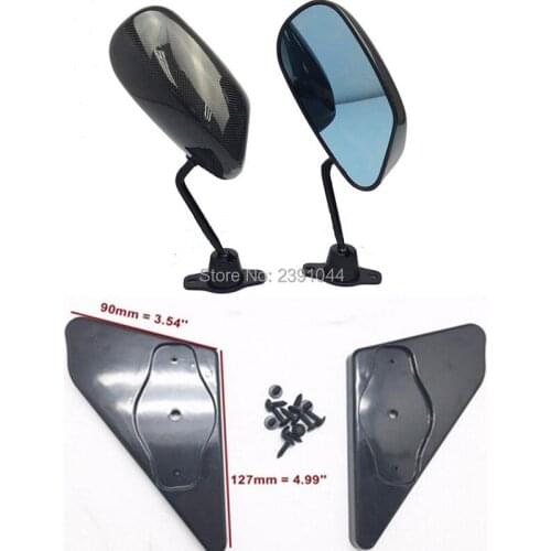 Car Left+Right Rearview Mirror Car Outside Wing Top Racing Side Mirror For BRZ Scion FR-S 86 Mustang RX-8 Car Rearview Mirror