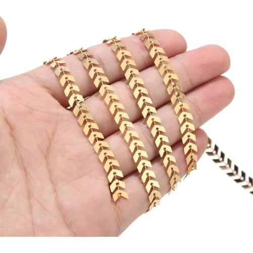 2Meter 6mm Width Stainless Steel Link Chain Gold Chains DIY For Necklace Bracelet Anklet DIY Jewelry Making Supplies