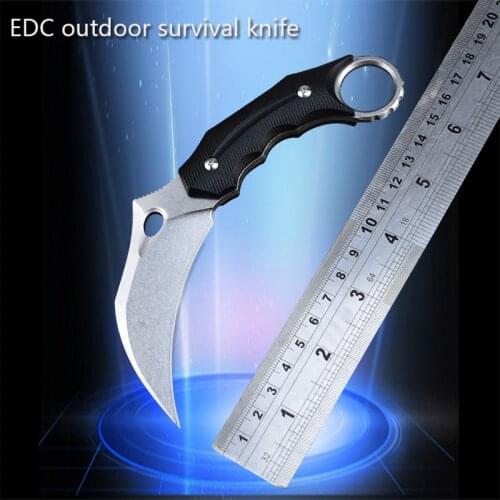 D2 steel G10 handle stone wash Karamut Claw CSGO knife eagle claw outdoor Hunting Camping Survival Tactical defense knife