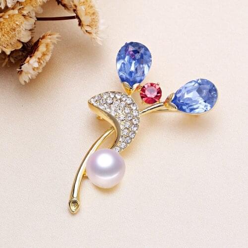 DIY Charm Brooch Pin Mountings Base Findings Accessories Jewelry Settings Parts Mounts for Pearls Jade Crystals Agate Coral