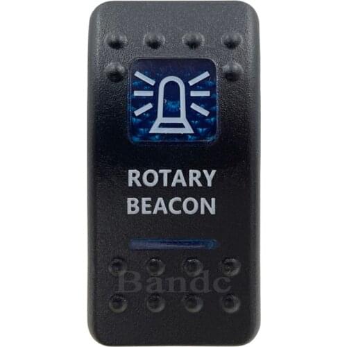 Cap Only！Car Boat RV ROTARY BEACON Rocker Switch Cover Cap Blue Window Labeled Control Cap Accessories