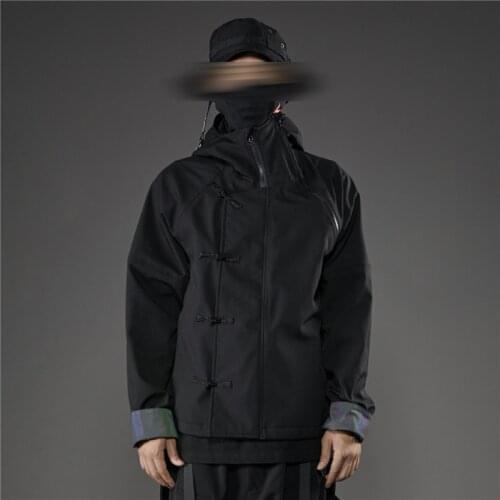 Pupil travel chinese style jacket with reflective elements techwear ninjawear darkwear harajuku