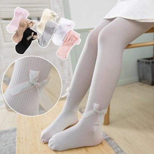 Summer new thin vertical stripes cute bow children kids baby girl pantyhose fashion breathable kids tights girls pantyhose