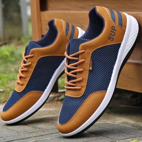 Mens shoes new summer sports shoes mens trendy running shoes breathable mesh shoes casual running low-top shoes H203