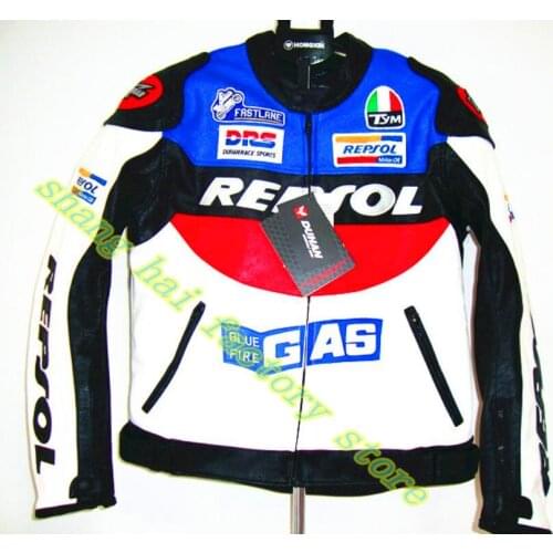 DUHAN Men Moto GP Racing Leather Jackets Waterproof Windproof Motorbike Riding PU leather Jacket