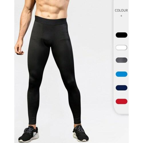 Mens Leggings Compression Pants Quick Dry Sport High Elasticity Long Trousers