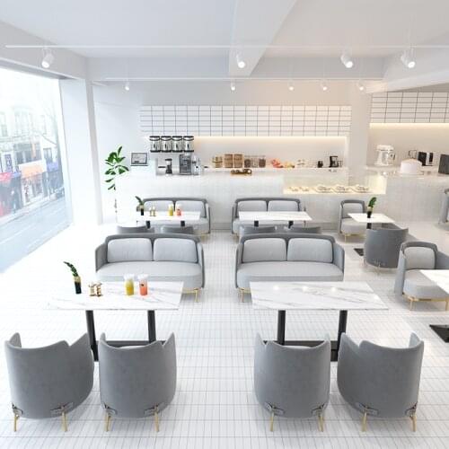 Customizable Marble U-Shaped Backrest Single Sofa Lamzac Commercial Restaurant Furniture Sofas Balcony Living Room Furniture