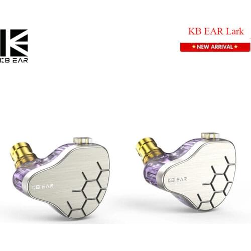KBEAR Lark Hybrid 1DD+1BA Driver Unit In Ear Earphone Hifi sport music earbuds With 0.78mm pin with 4 core pure copper cable KS2