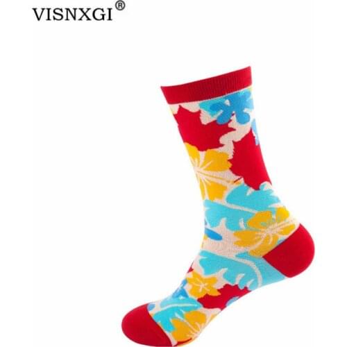 VISNXGI New Mens Socks Diamond Colorful Graffiti Pattern Hip Hop Cool Woman Middle Tube Skate Funny Summer Autumn Cotton Casual
