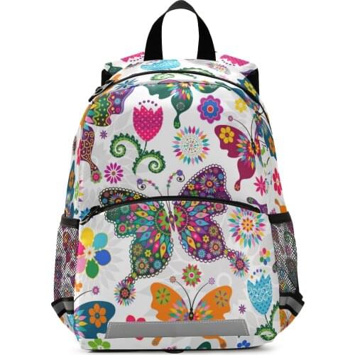 2021 New Butterfly Print Children Backpack Kids School Bag Students Boys Girls Knapsack Cute kindergarten Bookbag Mochila Gift