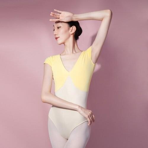 New Ballet Leotard Adult Mesh Gymnastics Clothes Backless Stage Costume Yoga Tights Ballerina Outfit Classical Dancewear JL3452