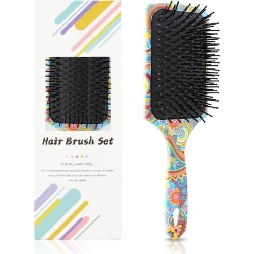 New Fashion Nylon Anti-static Paddle Comb Scalp Massage Hair Brush Salon Hairdressing Styling Tool