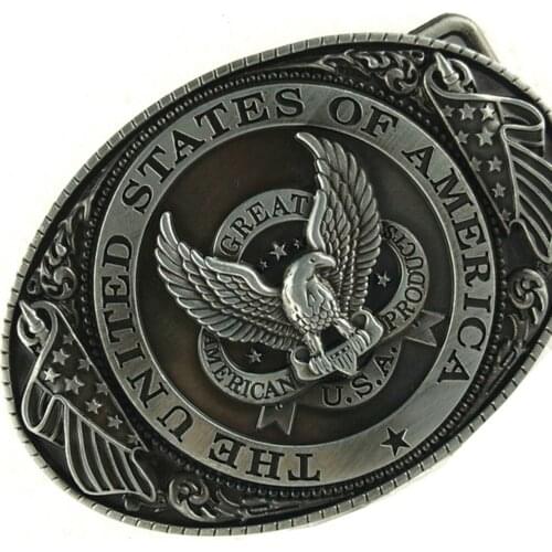 THE UNITED SATTION OF AMERICA USA Eagle Rodeo Western Cowboy Belt Buckle Men
