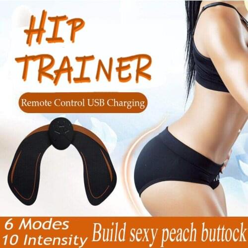Rechargeable EMS Hip Stimulator Trainer Women Butt Lifting Buttock Breech Fitness and Slimming Massager
