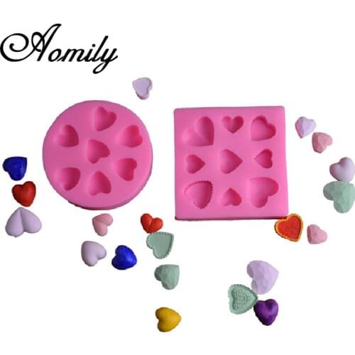 Aomily Love Heart Shape Silicone Cake Molds Chocolate Pastry Soap Mould Cake Decoration Tools Baking Accessories Kitchen Tools